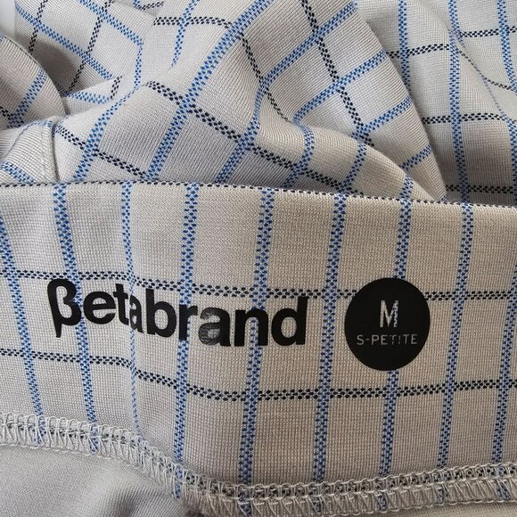 Betabrand MP Pants Journey Skinny  Blue Windowpane Plaid Office Career Comfort - Picture 7 of 8